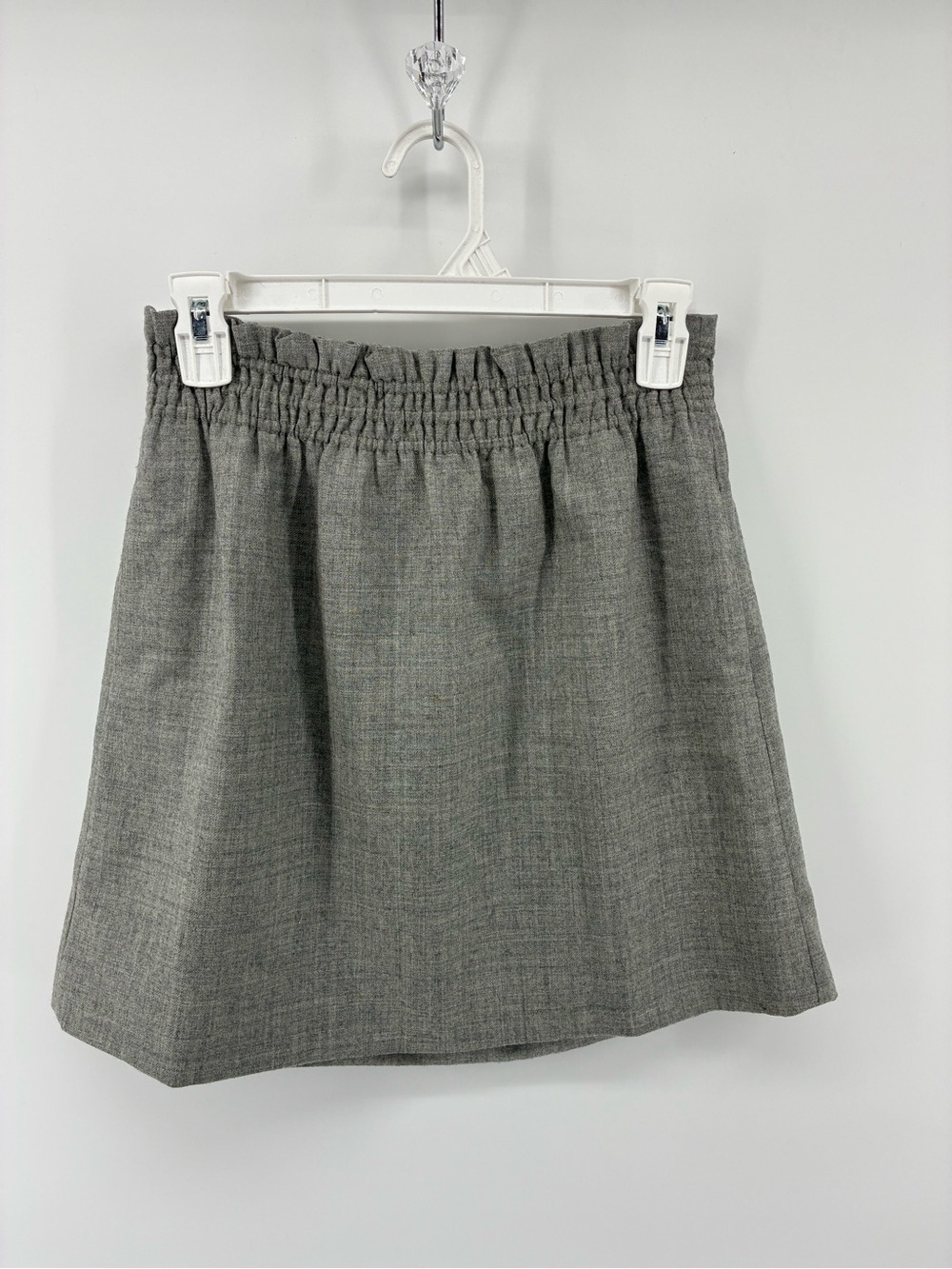 J Crew Wool Classic Gray Elastic-Waist Skirt
